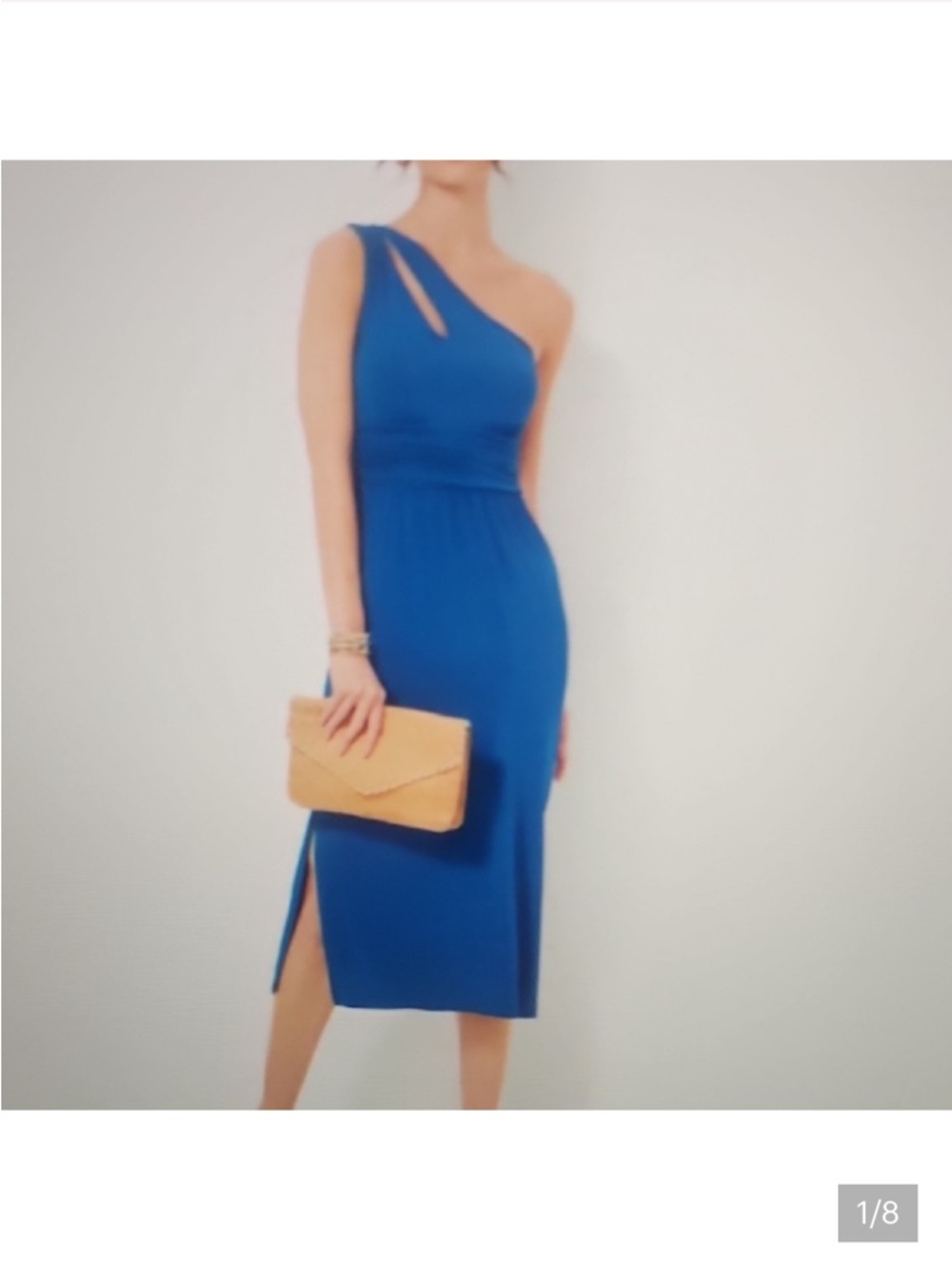 Lilly Pulitzer One-Shoulder Royal Blue Midi Dress